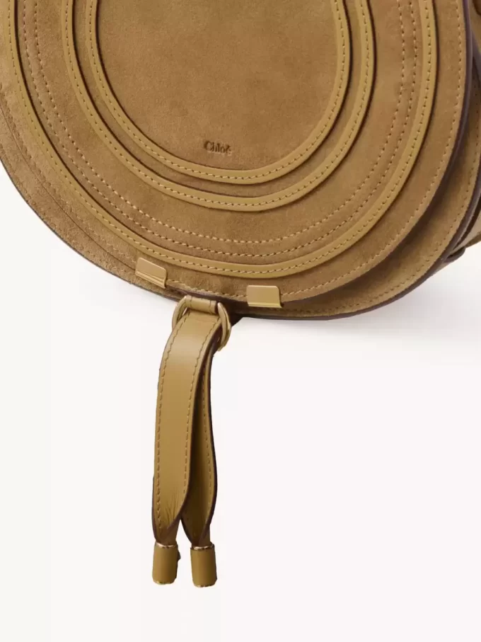 Marcie saddle bag in suede leather
