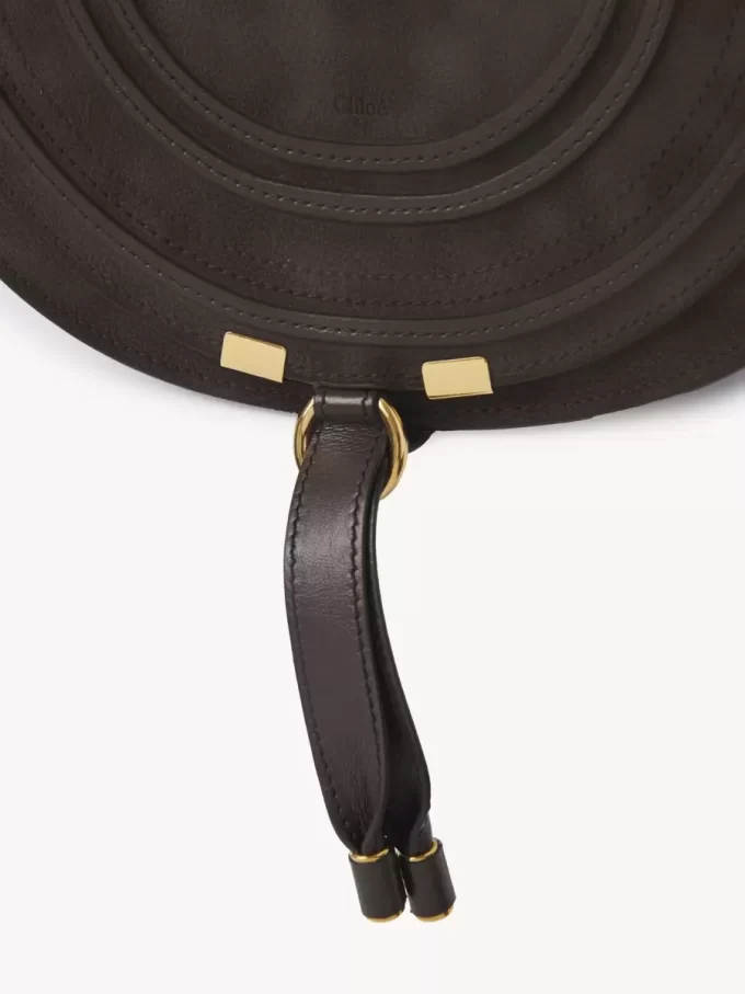 Marcie saddle bag in suede leather