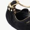 Mini Beaded Bracelet Hobo bag in suede leather
