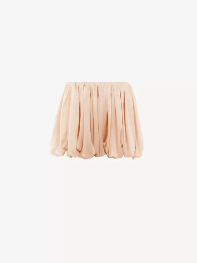 Mini bloomer shorts in silk charmeuse