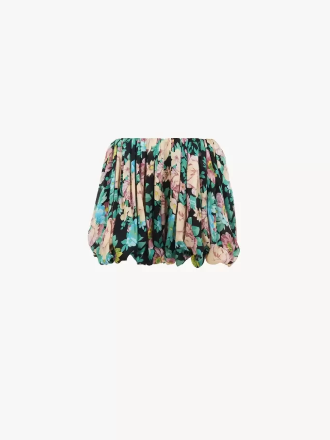 Mini bloomer shorts in silk charmeuse