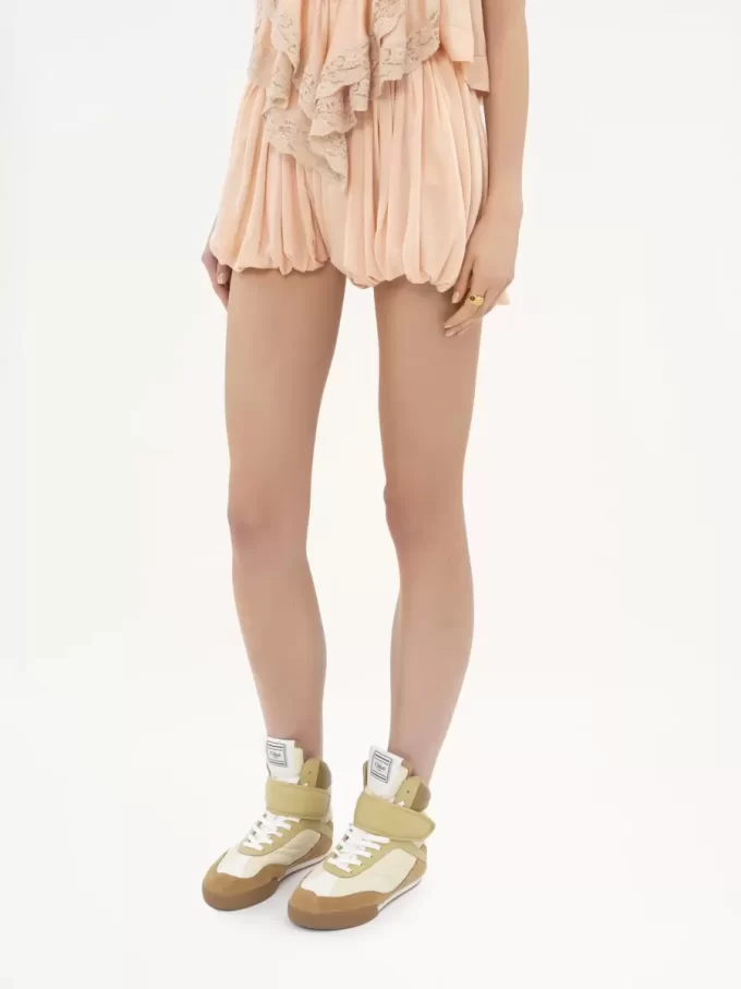 Mini bloomer shorts in silk charmeuse