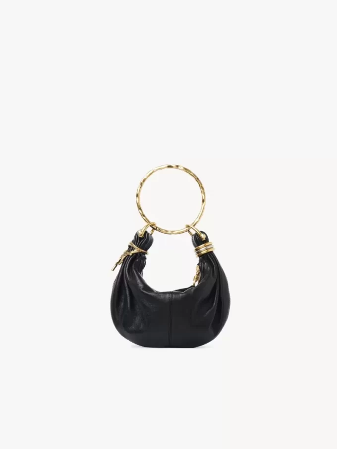 Mini Bracelet Hobo bag in grained leather Mini Bracelet Hobo bag in grained leather