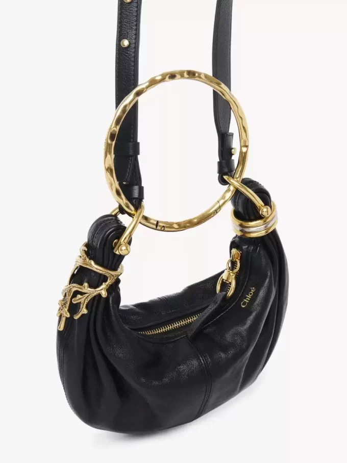 Mini Bracelet Hobo bag in grained leather Mini Bracelet Hobo bag in grained leather