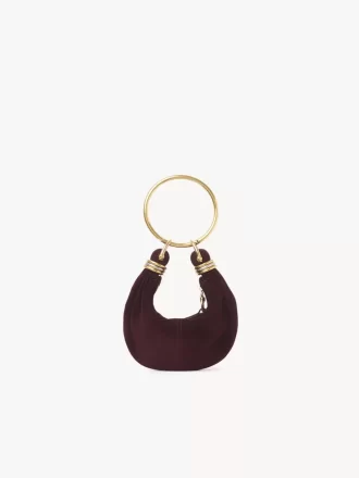 Mini Bracelet Hobo bag in suede leather