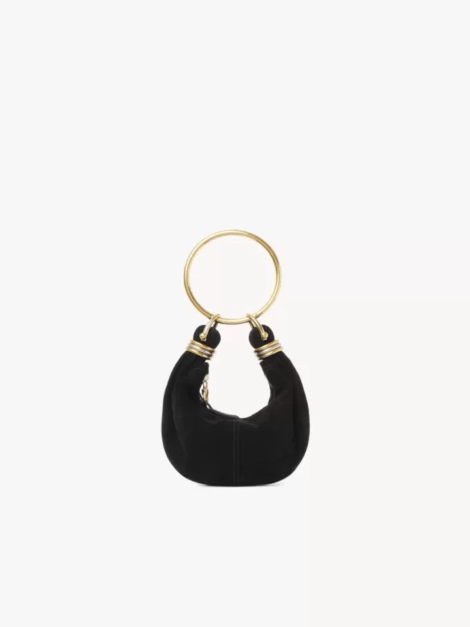 Mini Bracelet Hobo bag in suede leather