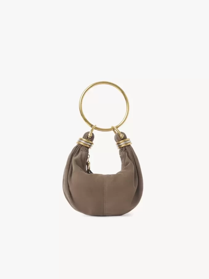 Mini Bracelet Hobo bag in suede leather