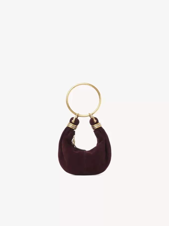 Mini Bracelet Hobo bag in suede leather