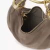 Mini Bracelet Hobo bag in suede leather