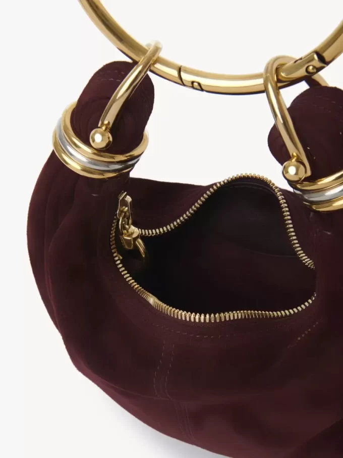 Mini Bracelet Hobo bag in suede leather