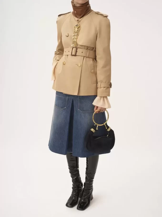 Mini Bracelet Hobo bag in suede leather