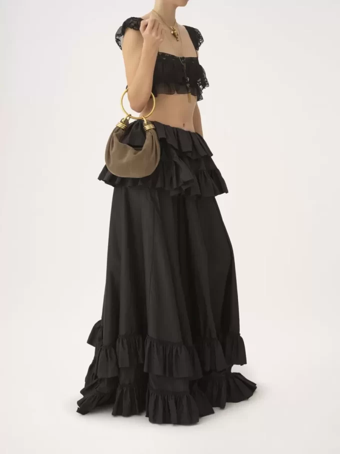 Mini Bracelet Hobo bag in suede leather