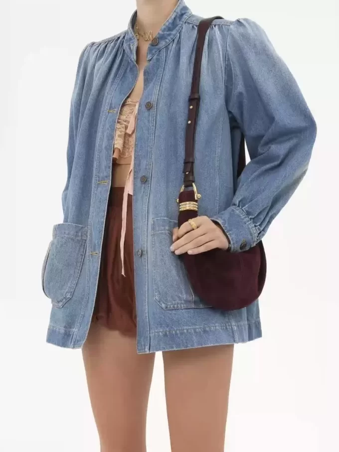 Mini Bracelet Hobo bag in suede leather