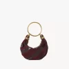 Mini Bracelet Hobo bag in suede leather & snakeskin