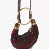 Mini Bracelet Hobo bag in suede leather & snakeskin