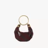 Mini Bracelet Hobo bag in suede leather & snakeskin