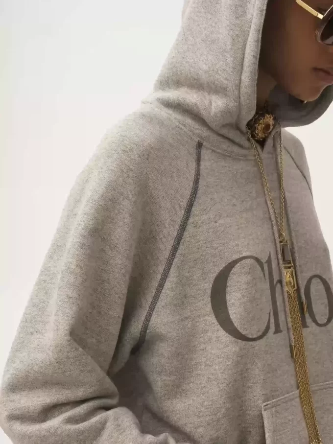 Oversized logo hoodie in a cotton fleece mix