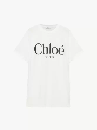 Oversized logo T-shirt in cotton jersey