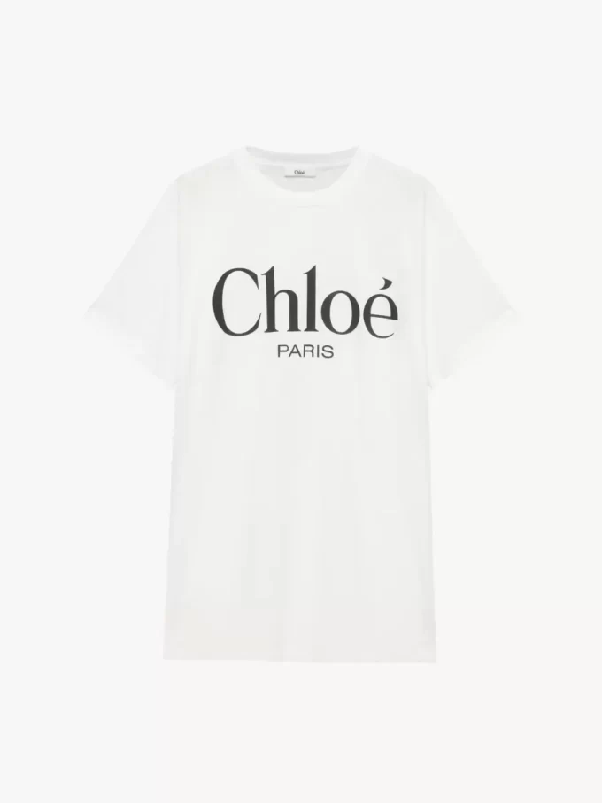 Oversized logo T-shirt in cotton jersey