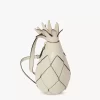 Pineapple shoulder bag in grained leather