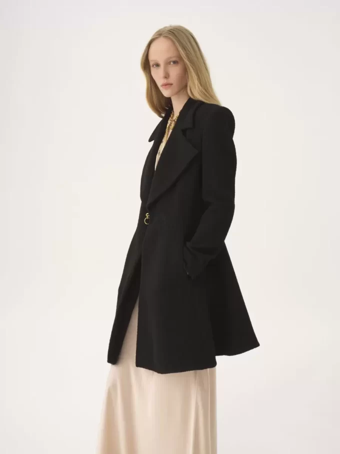 Riding coat in wool bouclette