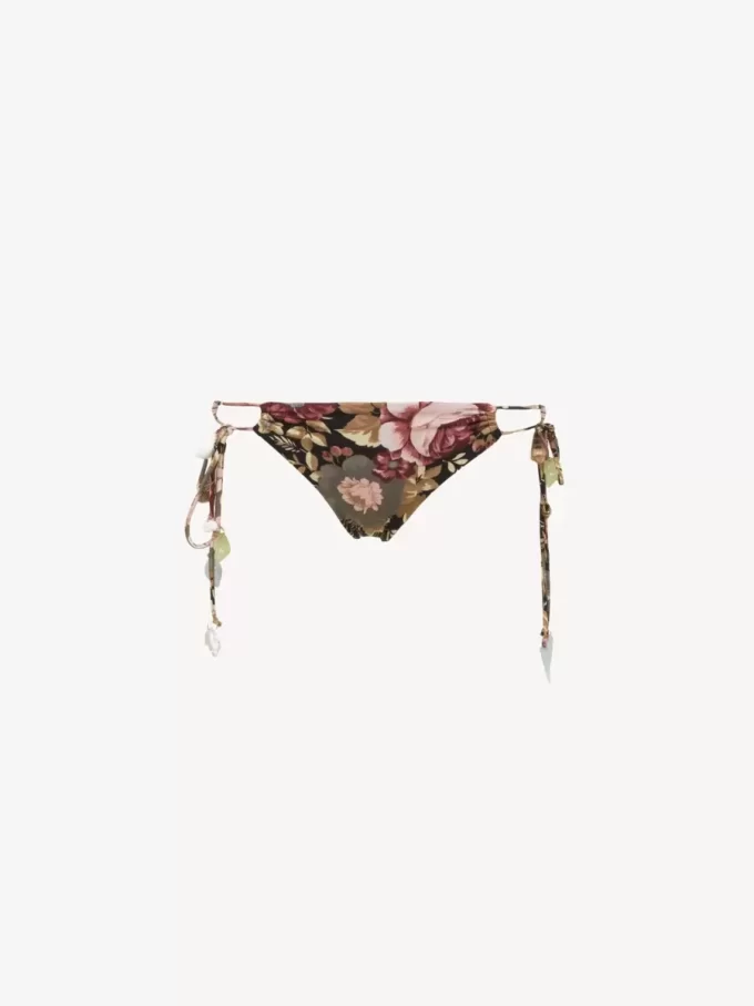 Rose-print bikini bottoms