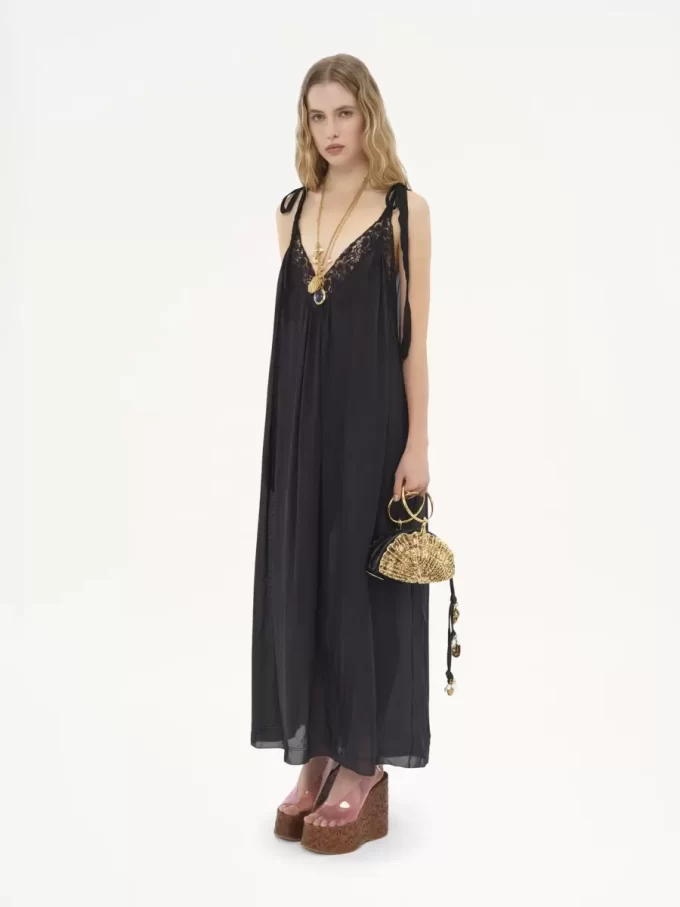 Sea Treasures Shell zipped clutch in soft leather & metal