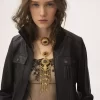 Short blouson in leather