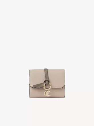 Small Alphabet tri-fold in grained leather