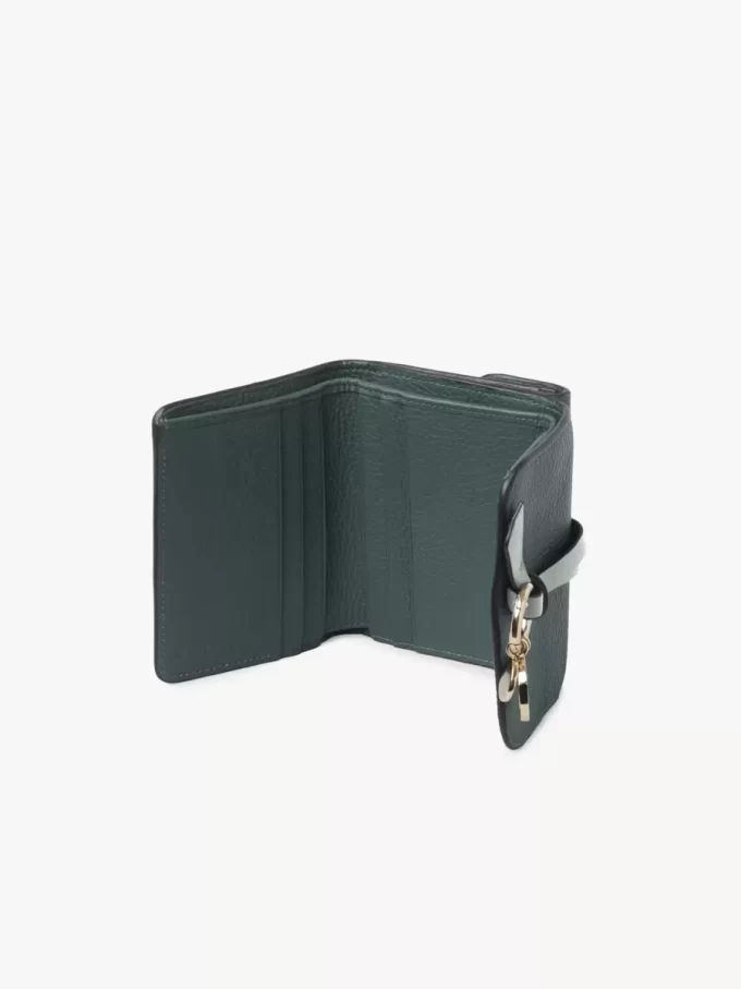 Small Alphabet tri-fold in grained leather