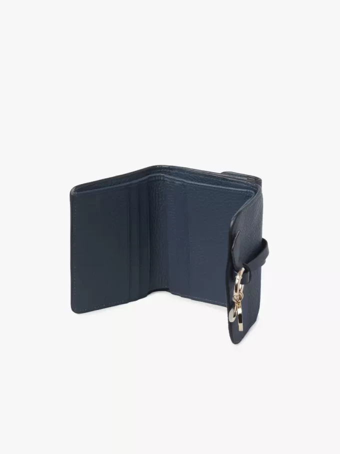 Small Alphabet tri-fold in grained leather