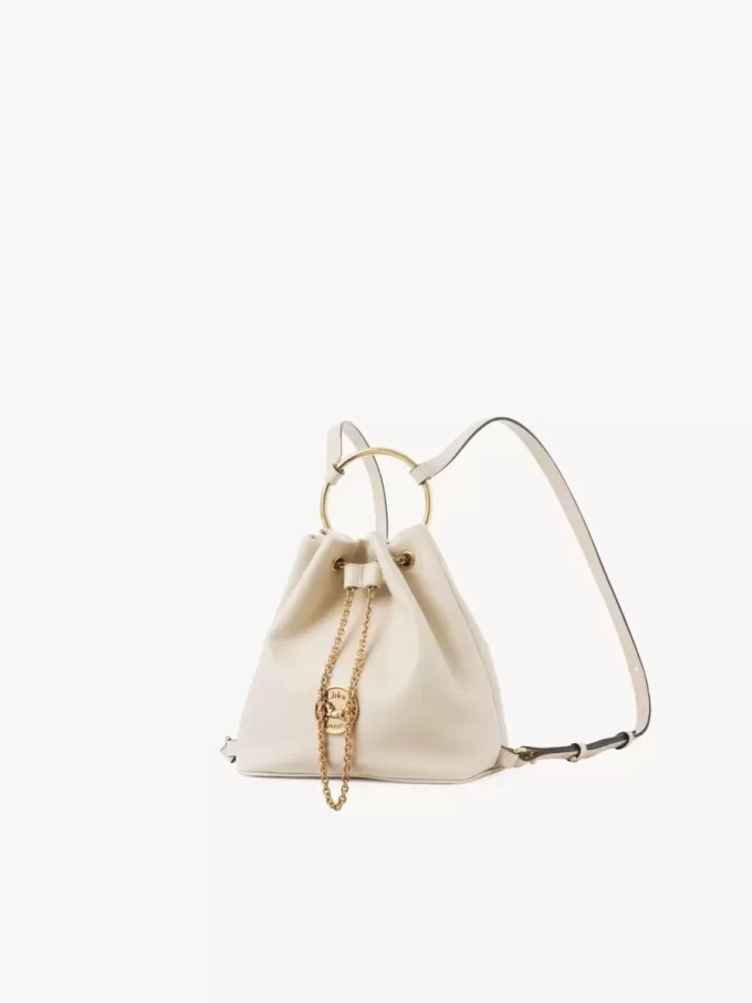 Small Bracelet backpack in grained leather