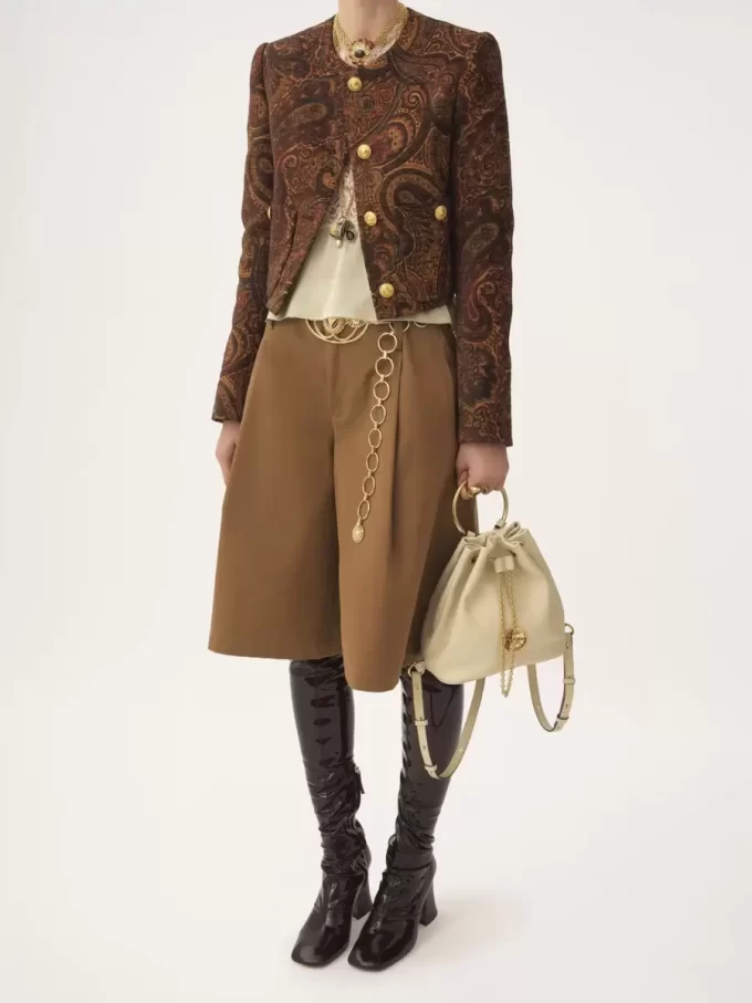 Small Bracelet backpack in grained leather