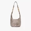 Small Bracelet handbag in metallized leather