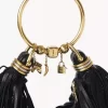 Small Bracelet Hobo bag in fringed leather