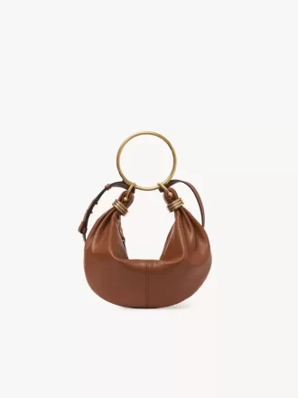 Small Bracelet Hobo bag in grained leather