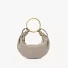 Small Bracelet hobo bag in grained leather