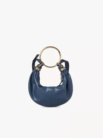 Small Bracelet Hobo bag in grained leather
