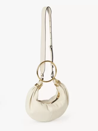 Small Bracelet hobo bag in grained leather