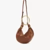 Small Bracelet Hobo bag in grained leather
