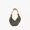 Small Bracelet hobo Bag in grained leather