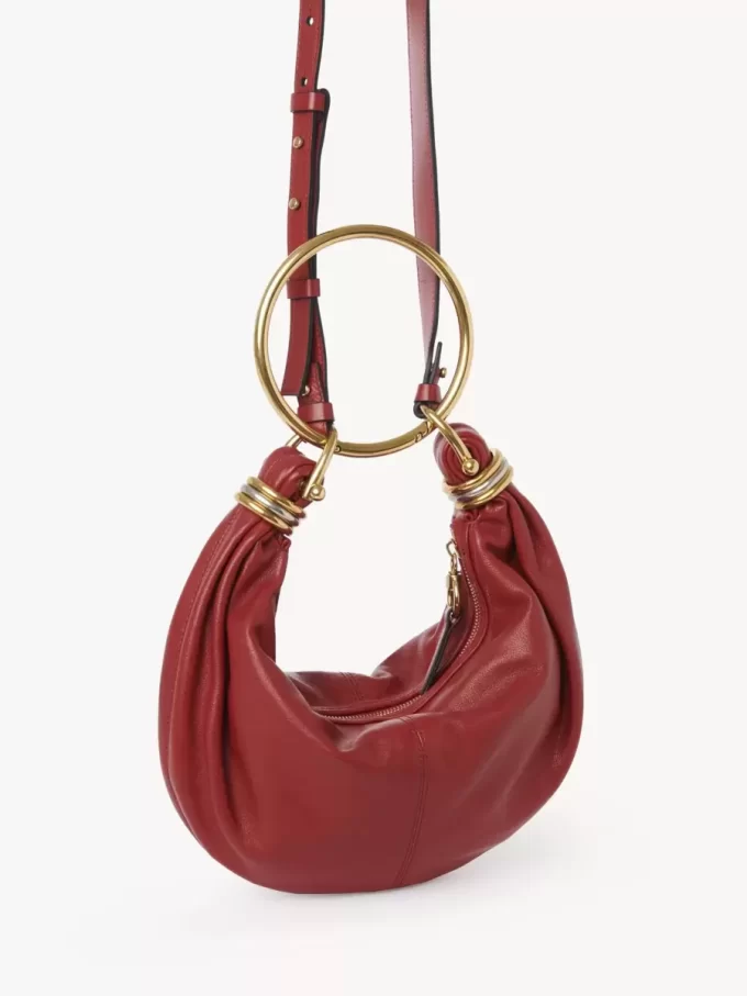 Small Bracelet Hobo bag in grained leather