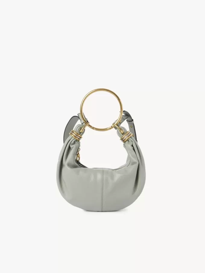 Small Bracelet Hobo bag in grained leather
