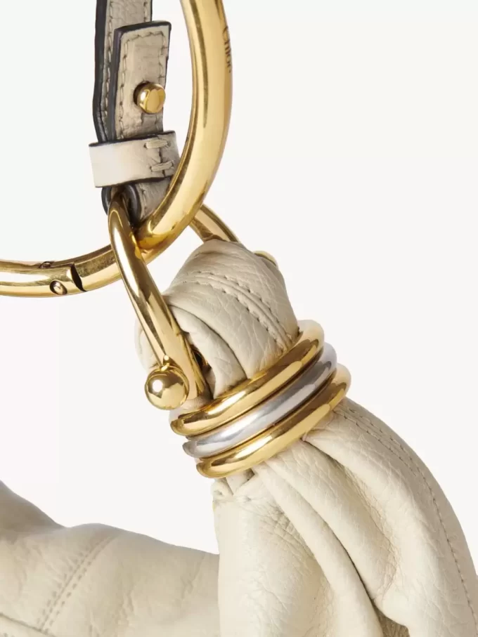 Small Bracelet hobo bag in grained leather