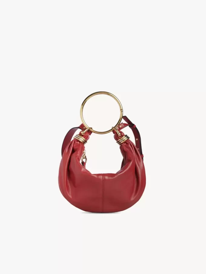 Small Bracelet Hobo bag in grained leather