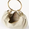 Small Bracelet hobo bag in grained leather