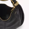Small Bracelet Hobo bag in grained leather