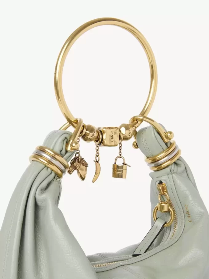 Small Bracelet Hobo bag in grained leather