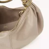 Small Bracelet Hobo bag in grained leather