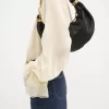 Small Bracelet hobo Bag in grained leather